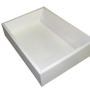 Drawer - Box - 1/2" x 10" x 17" - Mitre Fold - 7/32" HB Bottom - C2 G4S - Camp White