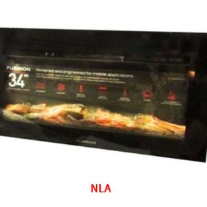 Fireplace - 34" - Electric - Built-In - Wood Platform - FF34SW15A-BL