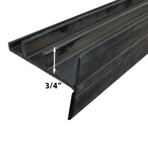 Seal - Co-Extruded - Black TPO/TPV - 3/4" Bottom Pan Seal - 192"