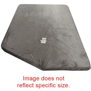 Mattress - Bunk - 4" x 55" x 73" - w/29 1/4" x 13 5/8" D Notch - Fiber - w/White Tape - Teddy Bear Charcoal