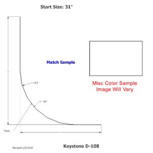 Skirt - Metal - 040 - 31" x 195" - 3"Rad - D-108 - MISC Color - Mill Side Out