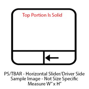 Window - 72" x 35" - PS/TBAR - Clear Glass - Temp - Black Frame - 2"