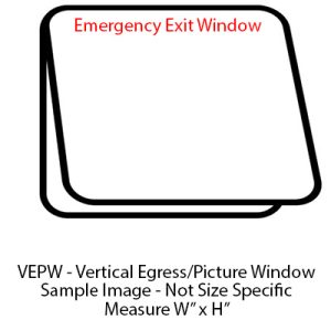 Window - 30" x 20" - VEPW - CLR - Temp - Black - #2000