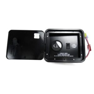 Fuel Station - Control Panel - w/Analog Fuel Gauge/Timer - w/Isolation Relay Control - Reverse Engraved Black