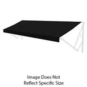 Awning - 12' - 3000 Series - Solera - Electric - Solid Black Vinyl - w/White Fabric LED