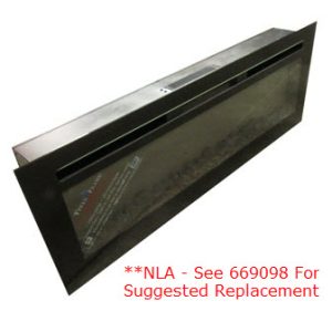 Fireplace - 48" - Electric - Flush Mount - w/Remote Control - Clear Pebble Ember Bed - Black - SGPLED - WWFRPL-WF