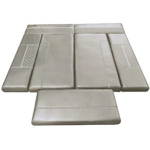 Cushion - U Dinette - Driftwood - 83" - Ombre Pebble/Hackney Linen-W - T270 Silver