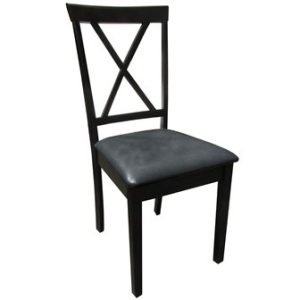 Chair - Dinette - X Back - Assembled - Carb 2 - Black - w/Kiddsgrove Graphite Cushion