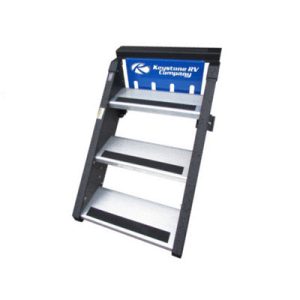 Step - Tall Triple - 26" - Fold Up - Blue Keystone Kick Plate