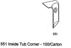Trim - Tub Molding - Corner Cap - Metal