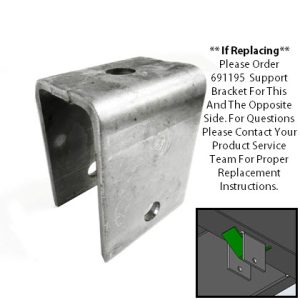 Axle - Spring Hanger - 2 1/2" x 4 3/4" x 3" - 7000# Axle