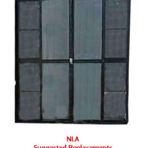 Patio - Door - 95 1/4" x 94" - Rear - Narrow - w/Storm Window Film - w/Screen On Sliding