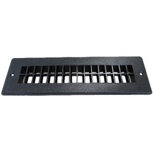 Grill - Register - Floor - 2 1/4" x 10"  Non Dampered - Black