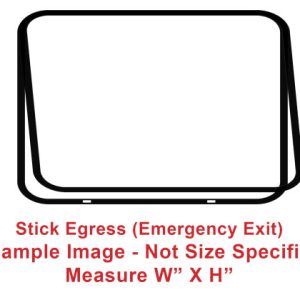 Window - 30" x 20" - Stick Egress - Dark Glass - Temp - Black Frame - 1 7/8" Ring - 18RRX