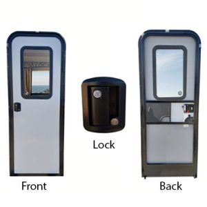 Entrance - Door - RH - 30" x 78 1/2" - FB - MSTONE - ISPL - BKG - NOB - SHPBBT20 - BSCD - BKP - NT - BLKSLD - 8070R