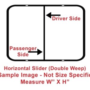 Window - 30" x 20" - Horizontal Slider - Clear Glass - Temp - Black Frame - 1 7/8" Ring