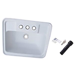 Sink - Lavatory - 14 3/4" x 12 1/4" - w/Stopper - White