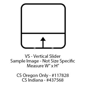 Window - 18" x 35" - VS - Grey 20 - Temp - Black Frame #8500