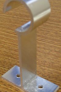 Bracket - Stanchion - 7/8" x 4" - Straight - BDA - Chrome