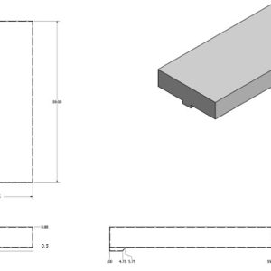 Tank - Fresh Water - 29 1/2" x 59" x 7 1/2" - w/ 1/2" Drain - White