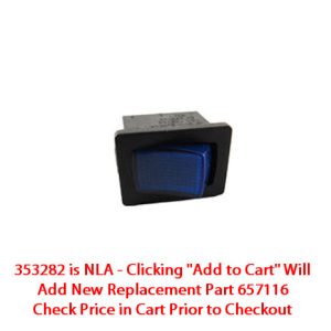 Switch - Rocker - Mini - 12V - 20 Amp - Blue Light