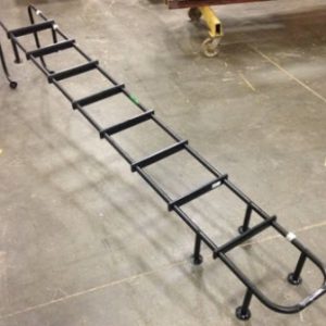 Ladder - 8 Step - w/Oversized Round Pads & Hoop - Black