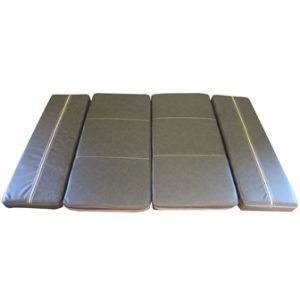 Cushion - Dinette - Booth - KSTR-147 - 42 1/2" - Danmaer Chestnut/Grambling Doeskin - Welt - w/T700 Tan Topstitch