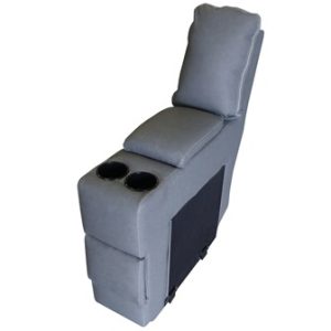 Sofa - Theater Seat - Karbon Gray 12" - Center Console - Erskine Graphite - w/T210 Silver