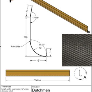 Skirt - Metal - 030 - 22 1/2" x 151" - D-514 - Black - TC - DE - w/Kiss Break