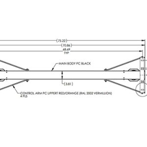Jack - Stabilizer - PSX1 - 26" Stroke - Orange Arms - No Bracket